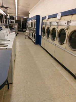 Rows and rows of dryers. They even have super-sized washers