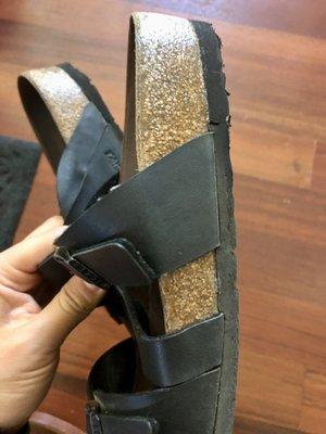 Birkenstock cork sealed, heel repair