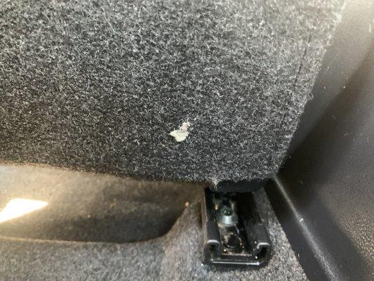 Another spot missed on my seat I paid to be shampooed