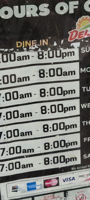 Hours are posted but employess close early and ignore the customers and deny entry.