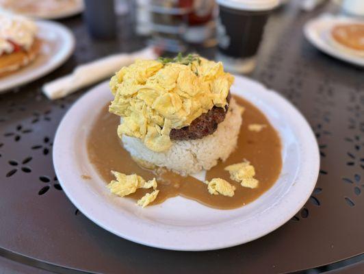 Loco Moco with hamburger- My go-to here