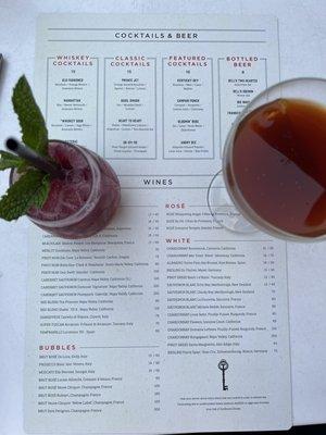 Drink menu (06/28/2022)