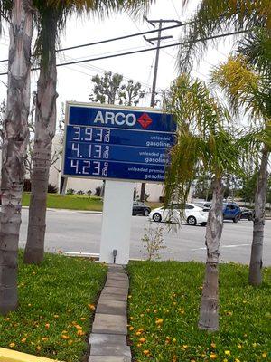 A bit lowered prices than Chevron this week is Arco gas station.