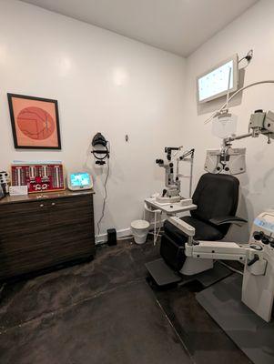 Eye exam room with newest technology