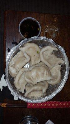 The dumplings were doughy but the filling was flavorful and the price was right!