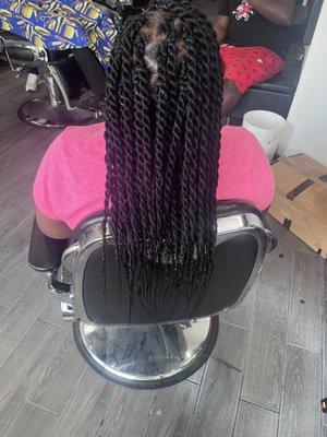 Senegalese twist braids