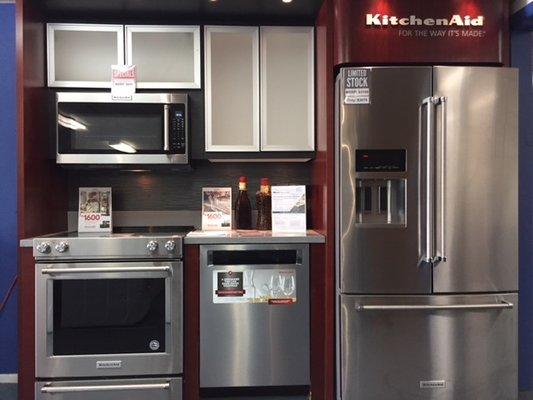 KitchenAid Appliances in our Showroom