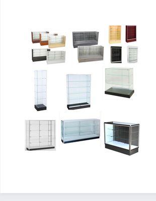 Display Cases, Trophy Cases, Frameless Cases, Rustic Color Showcases