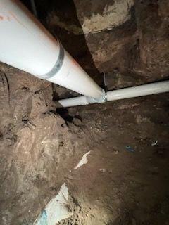 Installed new section of underground sewer line