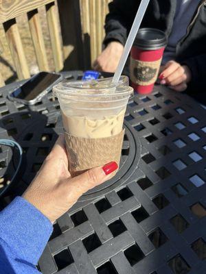 Yummy Carmel sugar free iced coffee'