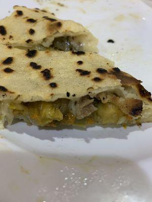 Squash flower quesadilla!