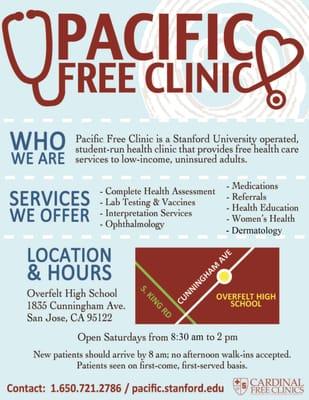 Pacific Free Clinic Flyer