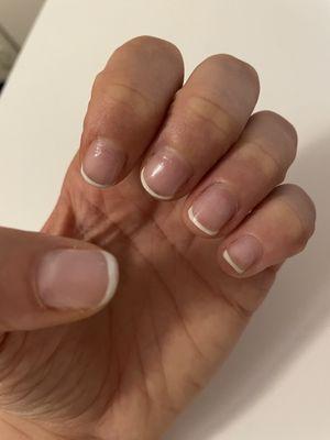 French gel mani after 3 weeks