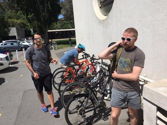 Plenty of bike racks around the city