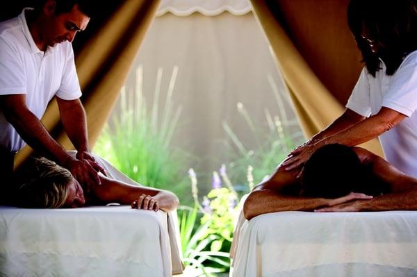 Massage in Outdoor Poolside Cabana