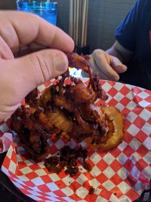 As you can see the onion rings are just one big brick.