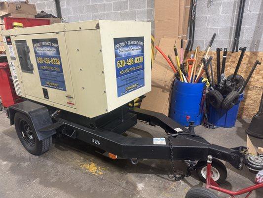 Tow behind generator