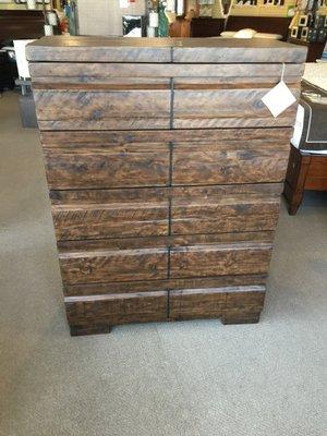 Discounted! SOLID PINE reclaimed wood bedroom set in q & king!