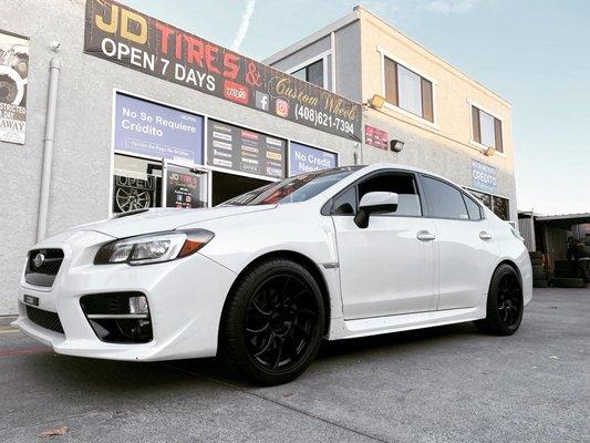 Subaru Wrx with new wheels and tires