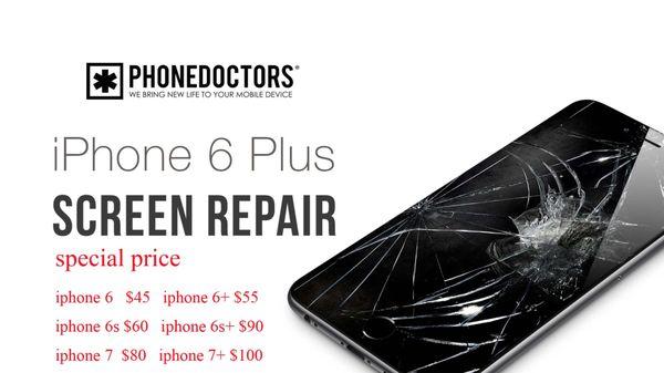 Special Price for iphone screen repair, all screen must be from original and fully functional. Thanks.