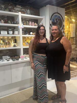 Meet Julie & Jessie - We're here, happy, and ready to assist you on your journey at The Crystal Passage!