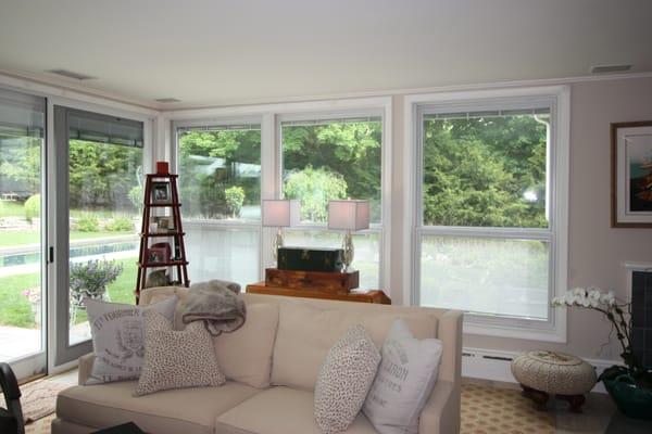 Purchase NY, Replaced all windows and doors. Windows feature built in shades.