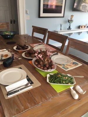 The ultimate pork crown roast and Easter lamb chops thanks to Nick and Nancy.