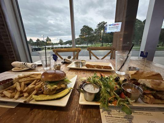 Wagyu burger and fries Bahn mi Salad