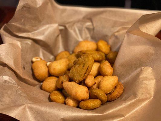 Cheese curds and jalapeño bites