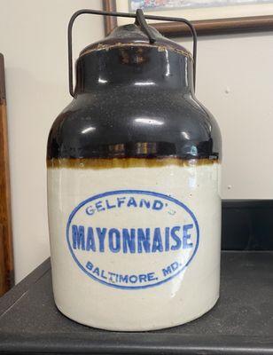 Old mayonnaise jar