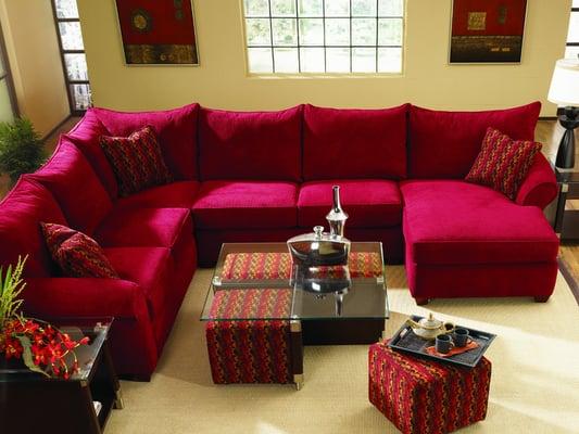 Consider buying a sectional for your living room?  You can choose the size, shape, and fabric color to meet the needs of your room.