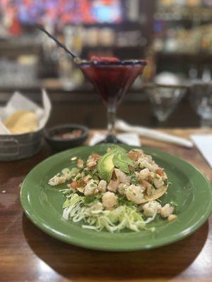 Tostada de ceviche