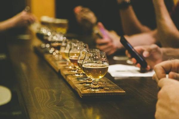 Beer Flights at Plank Road Tap Room