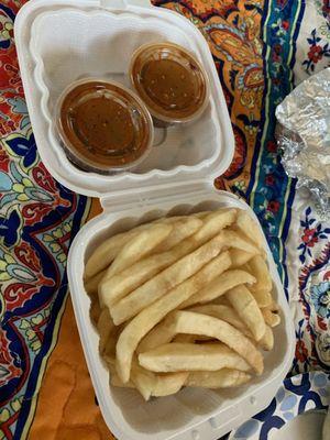 French Fries And Salsa Roja.