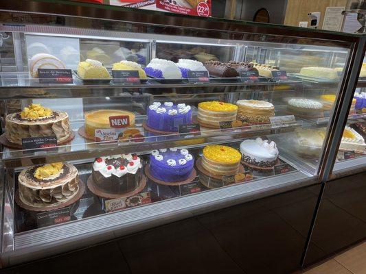 Displays of cakes