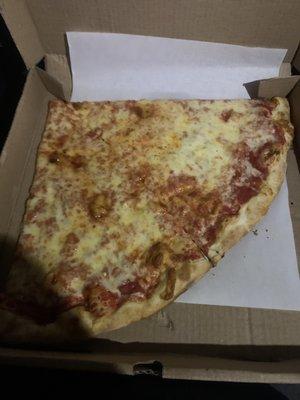 2 slices which are almost the size of a regular whole pizza! Wow!