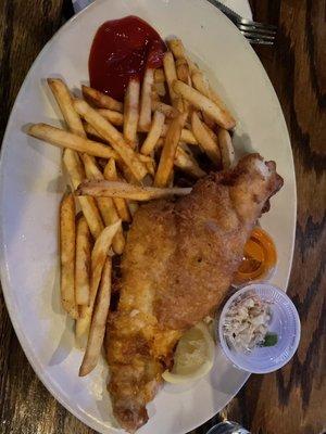 Fish fry w/ fries and coleslaw