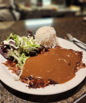 Pork cutlet with gravy