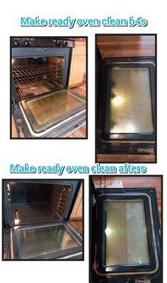 Deep clean on oven b4s & afters