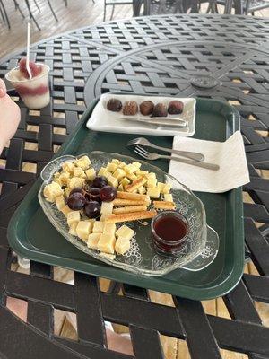 Cheese and chocolate tray