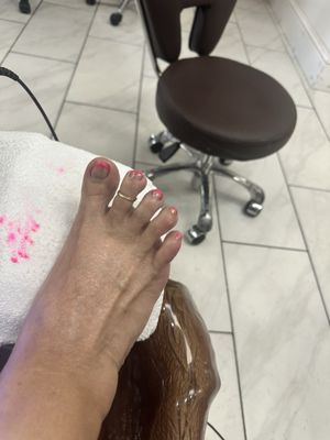 Finish pedicure gel, French tip