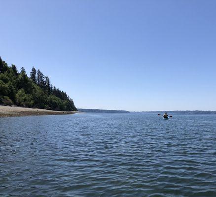 Heading south in rental kayak