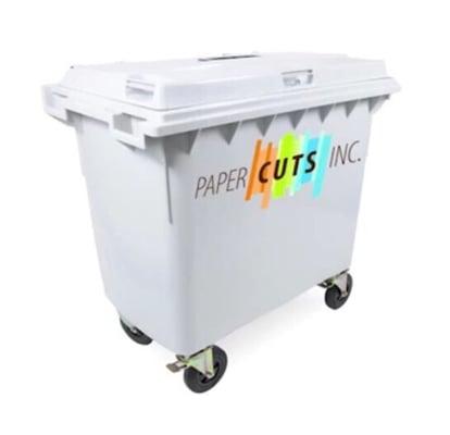 Paper Cuts Large Secured Shredding Bin