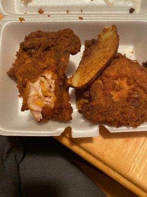 Disgusting old ass chicken! I wouldn't feed this to my damn dog!