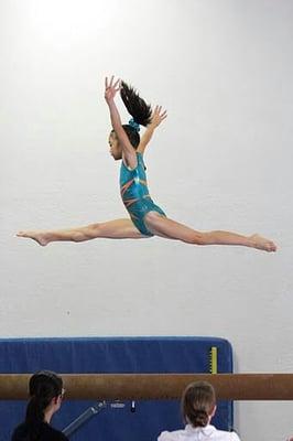 My lil one when she was on the Airborne gymnastics team.