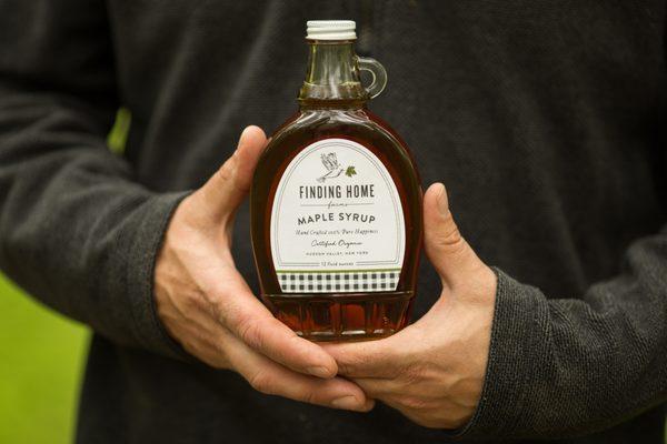 12 oz Decorative Glass Organic Maple Syrup