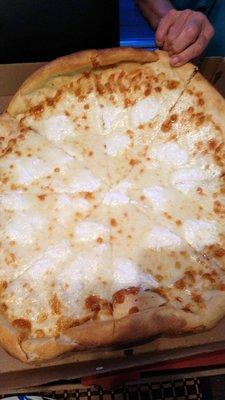 Old school white pizza