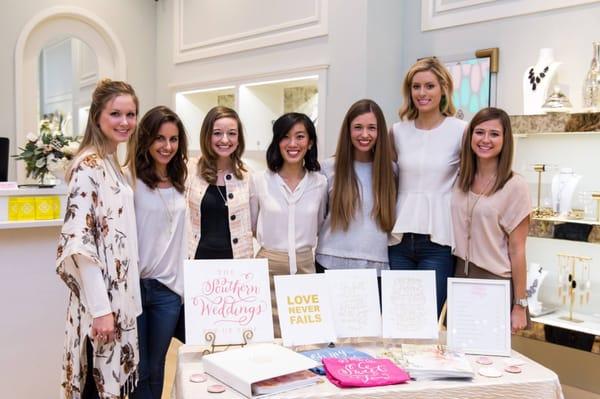 Had so much fun with the Editor's of Southern Wedding's Magazine at our in store shopping event last week!