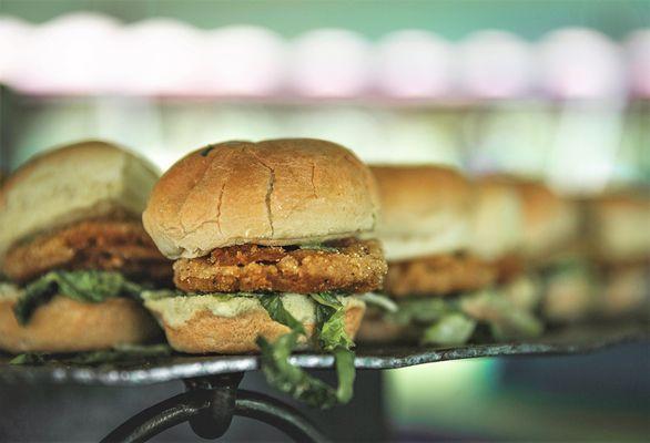 Fried Green Tomato Sliders - Appetizers