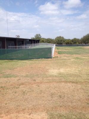 One of three outdoor play areas for your pets including daycare for large and small dogs.